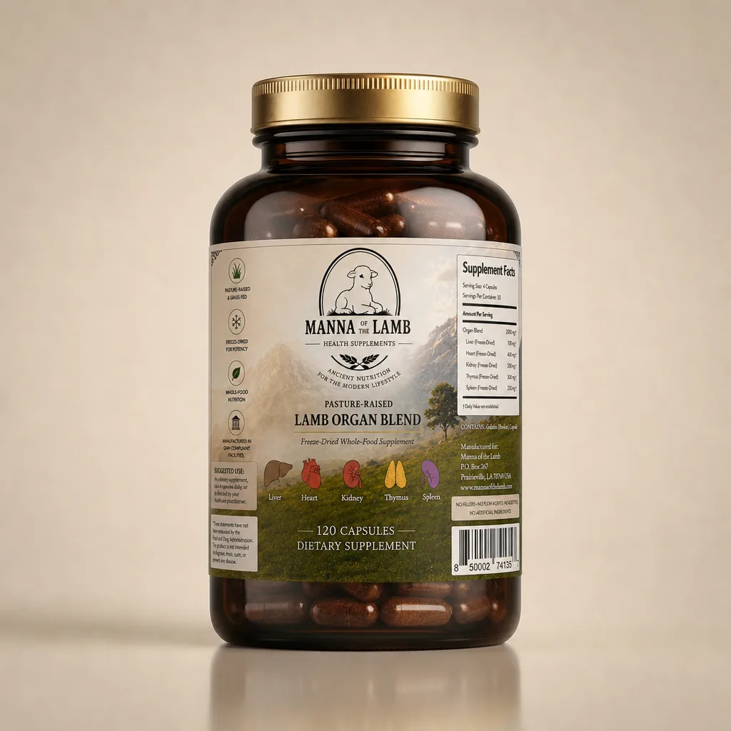 Manna of the Lamb Organ Compound bottle
